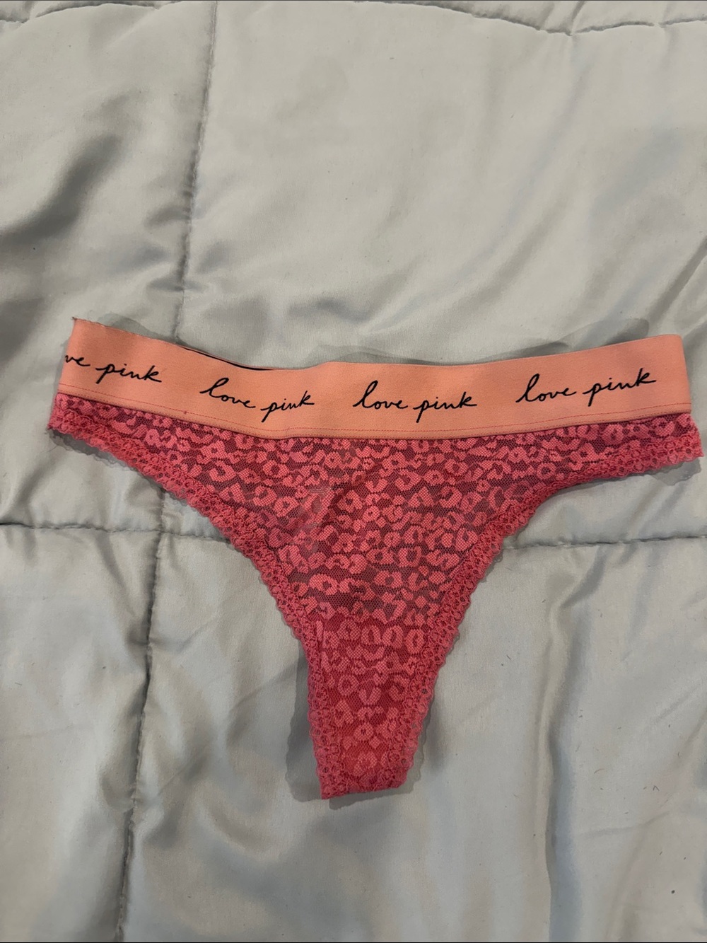 Victorias secret Pink leopard lace thong